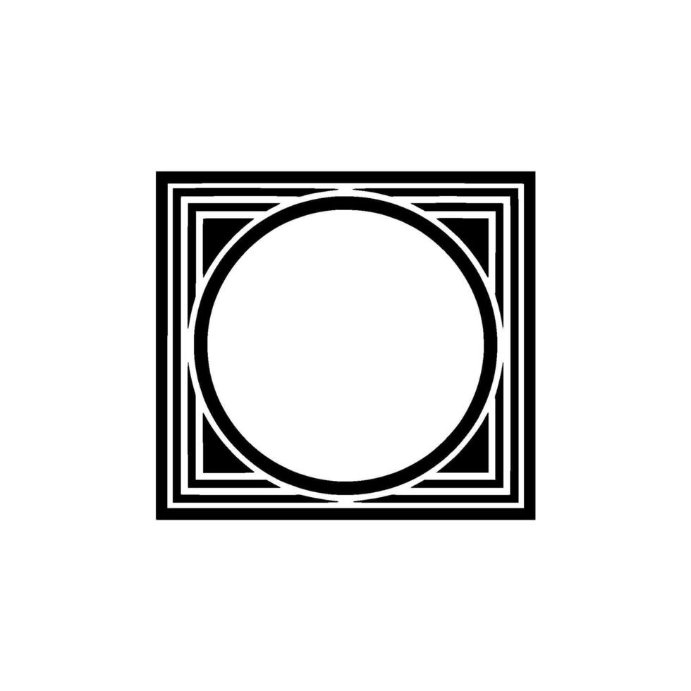 Geometric Circle Frame, Minimalist, Elegant vector