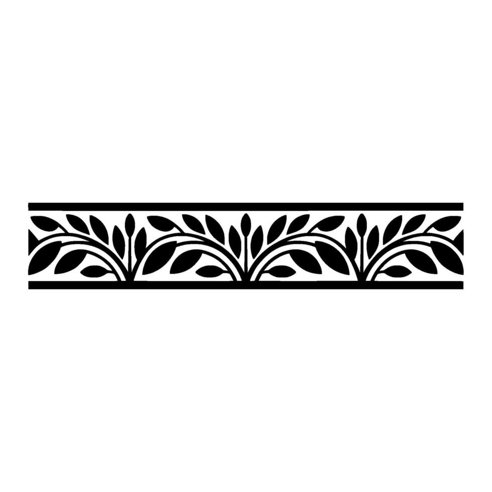 Elegant Botanical Border, Vintage Element - Retro - Floral vector