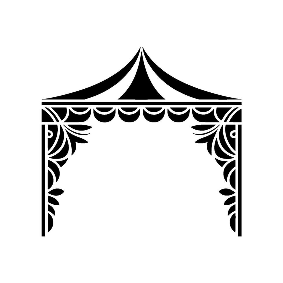 Geometric Tent Arch, Art Deco Style vector
