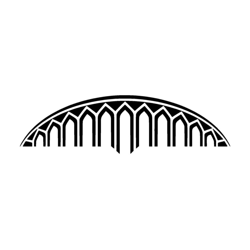 Geometric Arch Emblem, Minimalist, Architectural vector