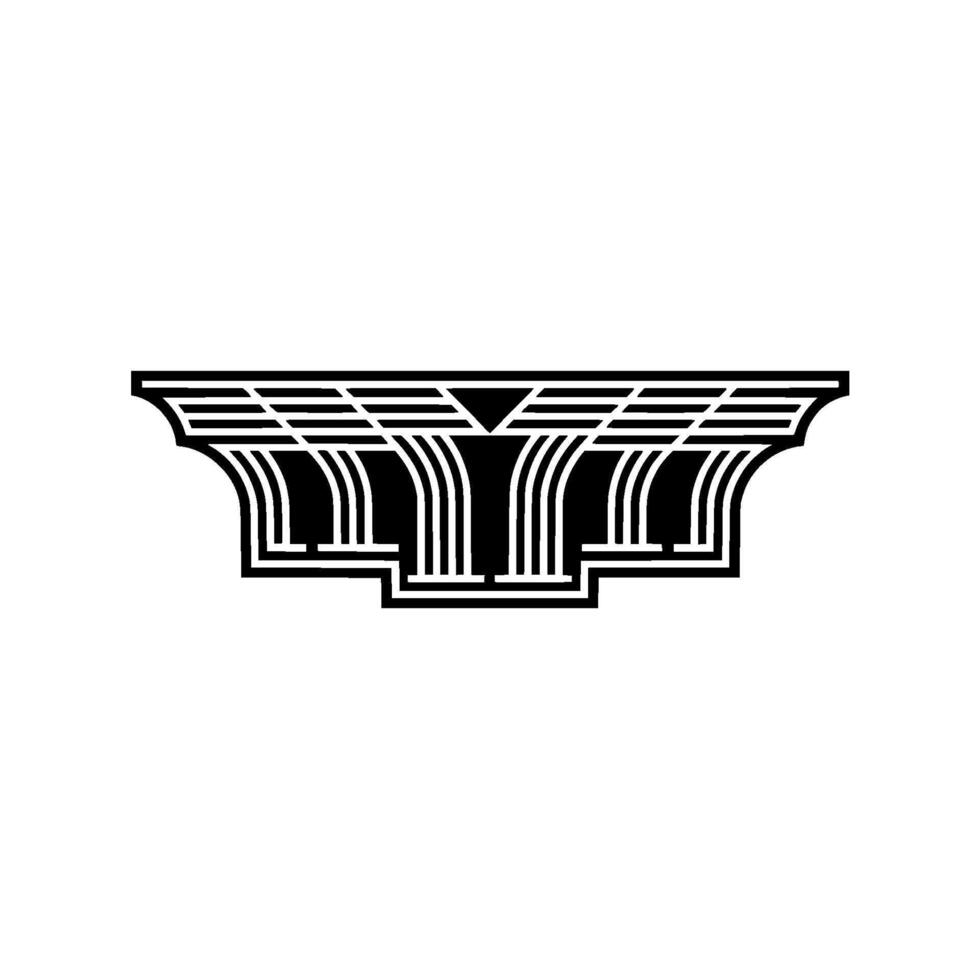 Geometric Archway, Art Deco Silhouette, Minimalist vector