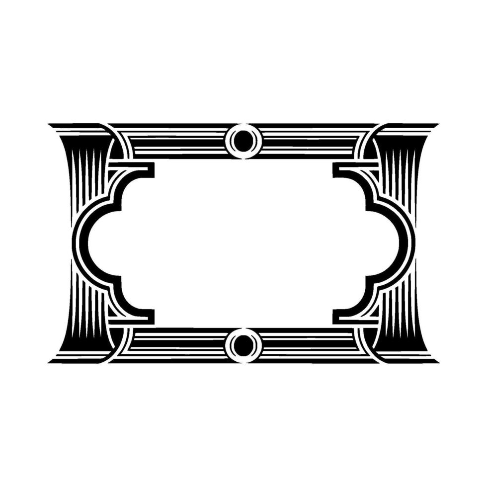 Art Deco Frame, Geometric Ornamentation, Elegant Border, Vintage - Art deco - Art deco vector