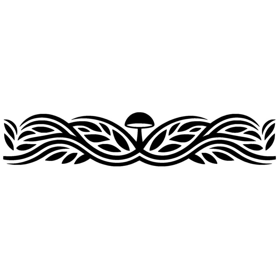 Intricate Floral Border, Decorative Element, Vintage - Leaf vector
