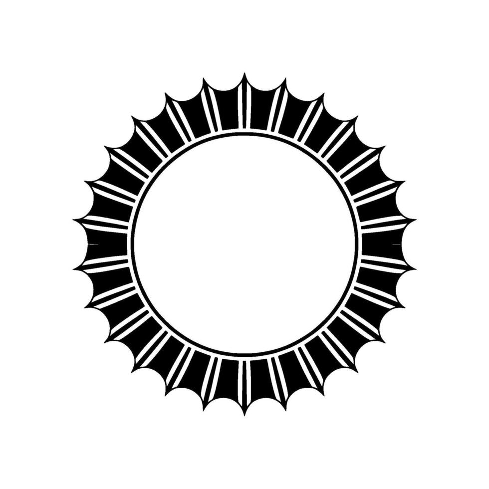 Geometric Crown, Minimalist Circle, Stark Contrast vector