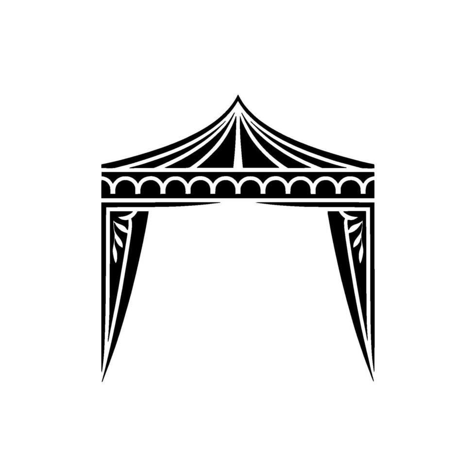 Geometric Tent Silhouette, Minimalist - Flatlay vector