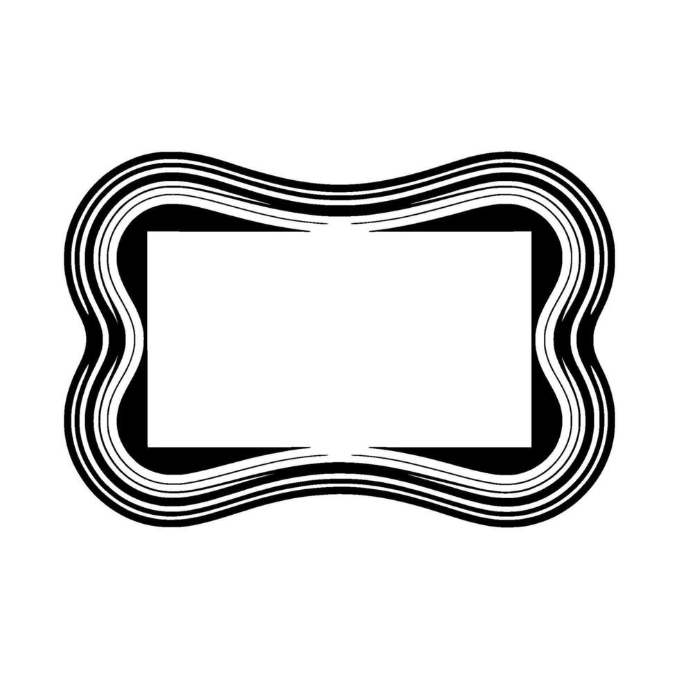 Abstract Ribbon Frame, Minimalist, Modern Element - Geometric vector