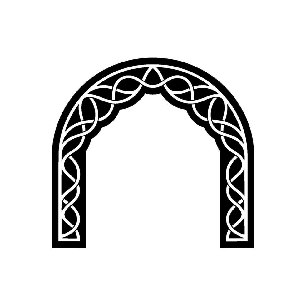 Intricate Celtic Arch Symbolic Gateway vector
