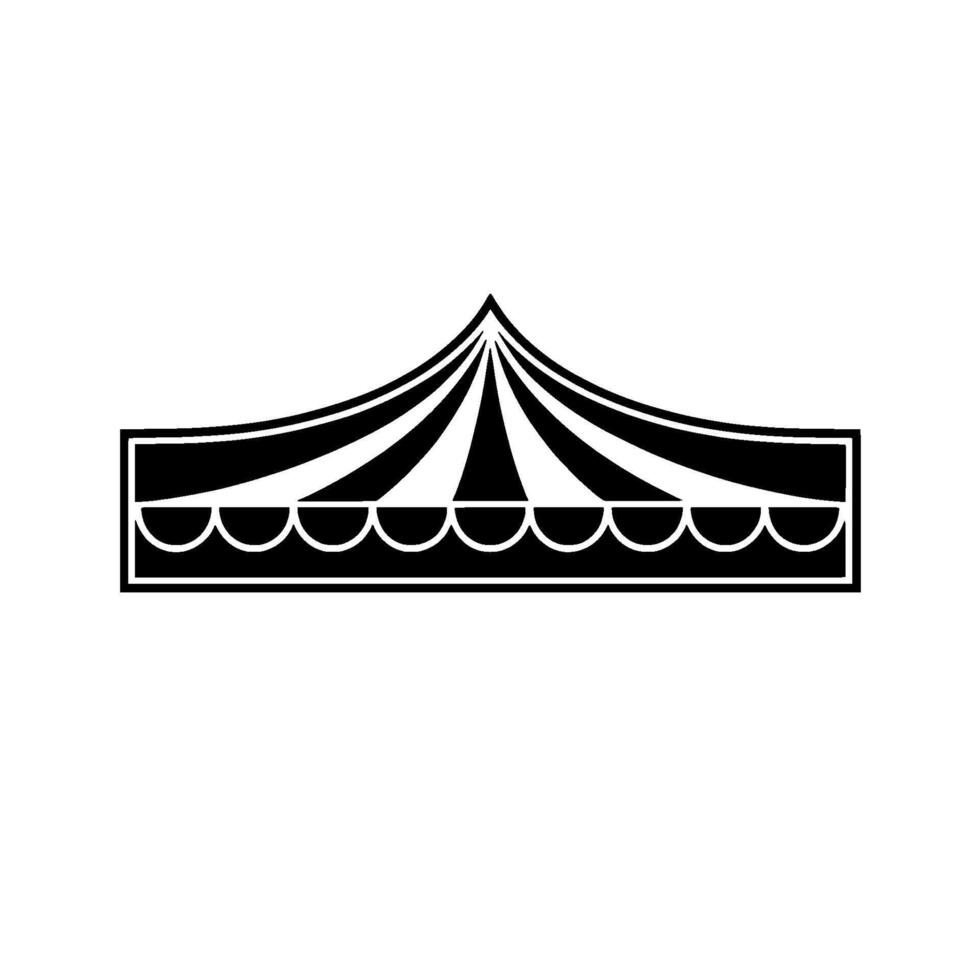 Minimalist Tent Silhouette, Event Illustration, Modern Emblem vector