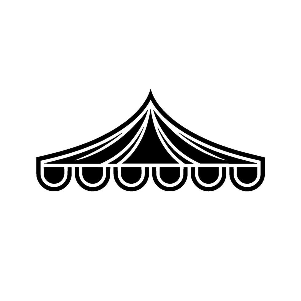Minimalist Tent Silhouette, Event Illustration - Celebration vector