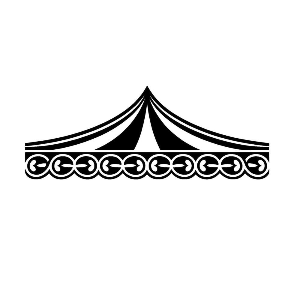 Stylized Tent Border, Vintage Ornamentation vector