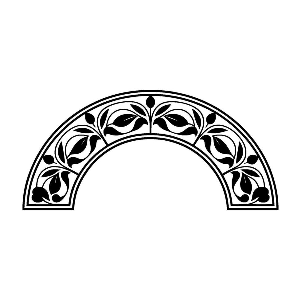 Elegant Arch Ornament, Vintage Botanical - Decorative vector