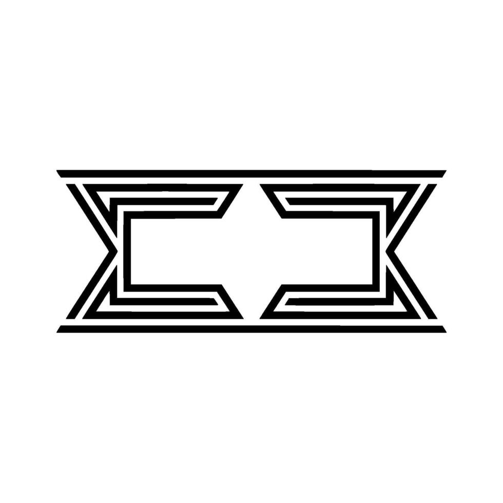 Geometric Symmetry, Minimalist, Abstract Emblem - Lineart vector