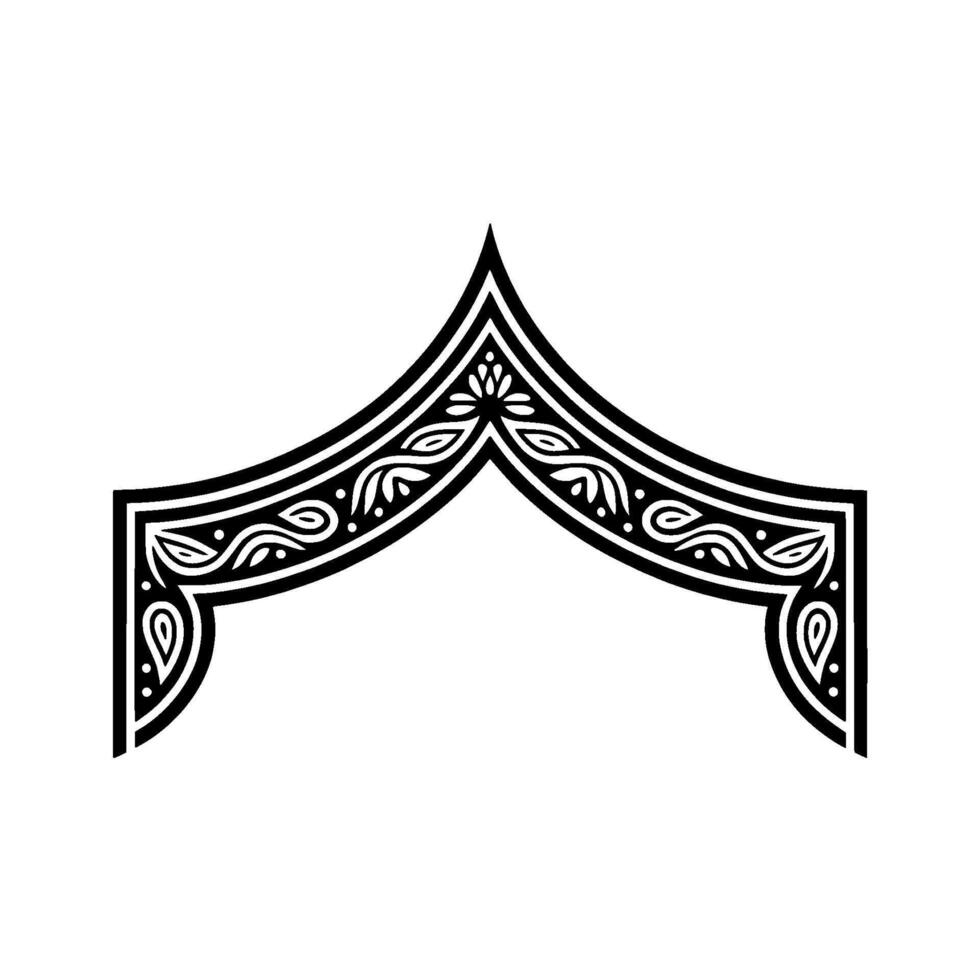 Intricate Archway Ornament, Vintage, Elegant Detail vector