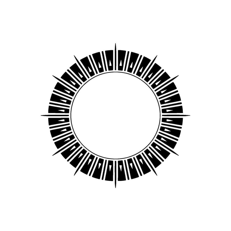Geometric Radial Burst, Minimalist - Illustration vector