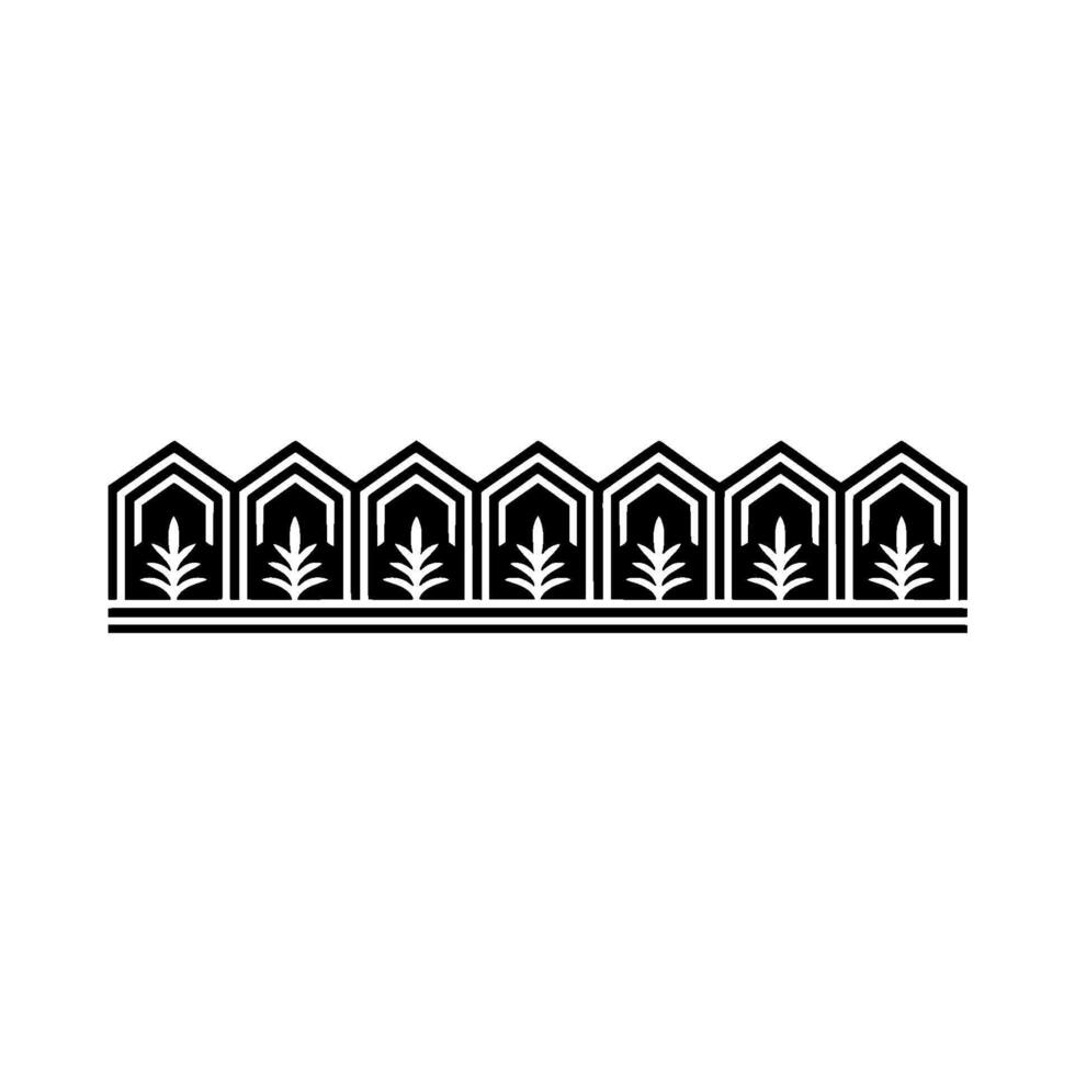 Geometric Islamic Border, Minimalist vector