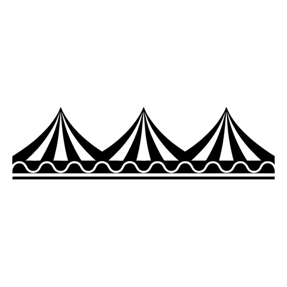 Tripartite Tent Silhouette, Minimalist vector