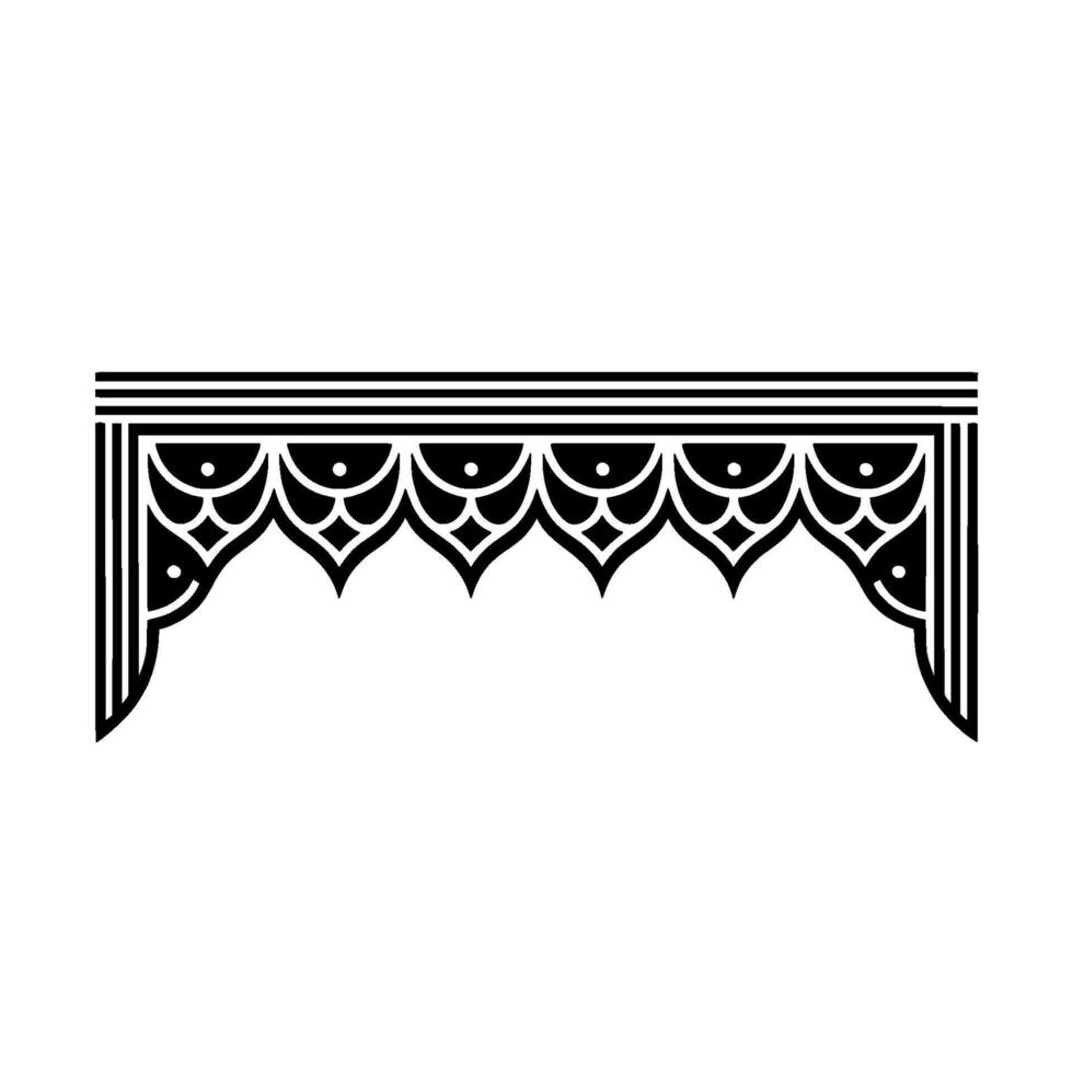 Geometric Deco Border, Elegant Ornamentation - Ornament vector