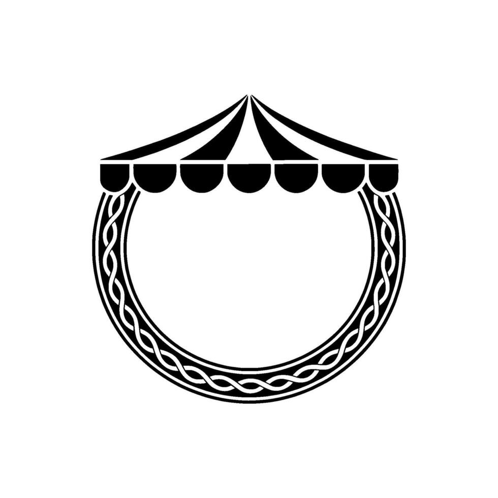Celtic Canopy Emblem, Vintage, Minimalist vector