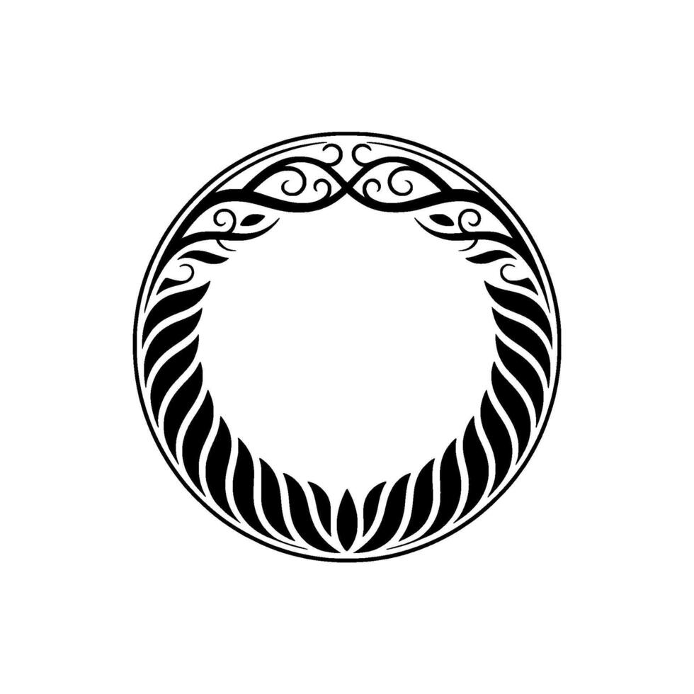Elegant Circular Ornament, Vintage Element - Circle - Wreath vector