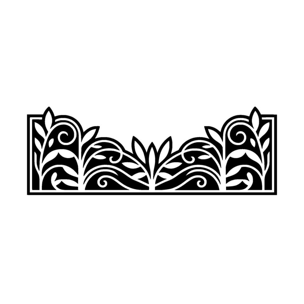 Intricate Floral Border, Vintage, Elegant Ornament - Stylized vector