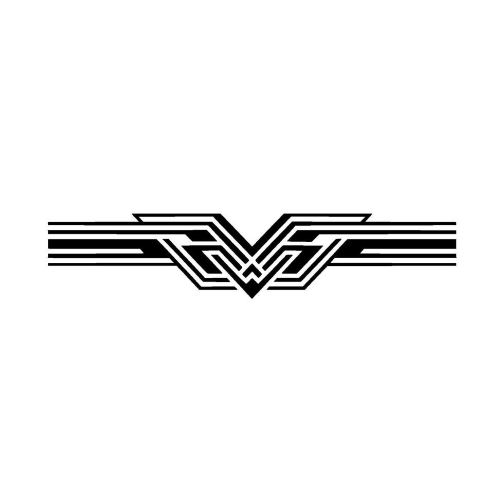Geometric Wing Emblem, Streamlined, Minimalist vector