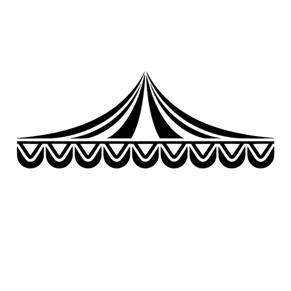Geometric Tent Silhouette, Minimalist - Decorative vector