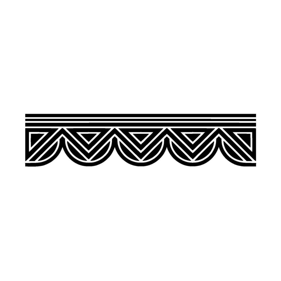 Geometric Deco Border, Minimalist, Elegant Pattern - Stylized vector