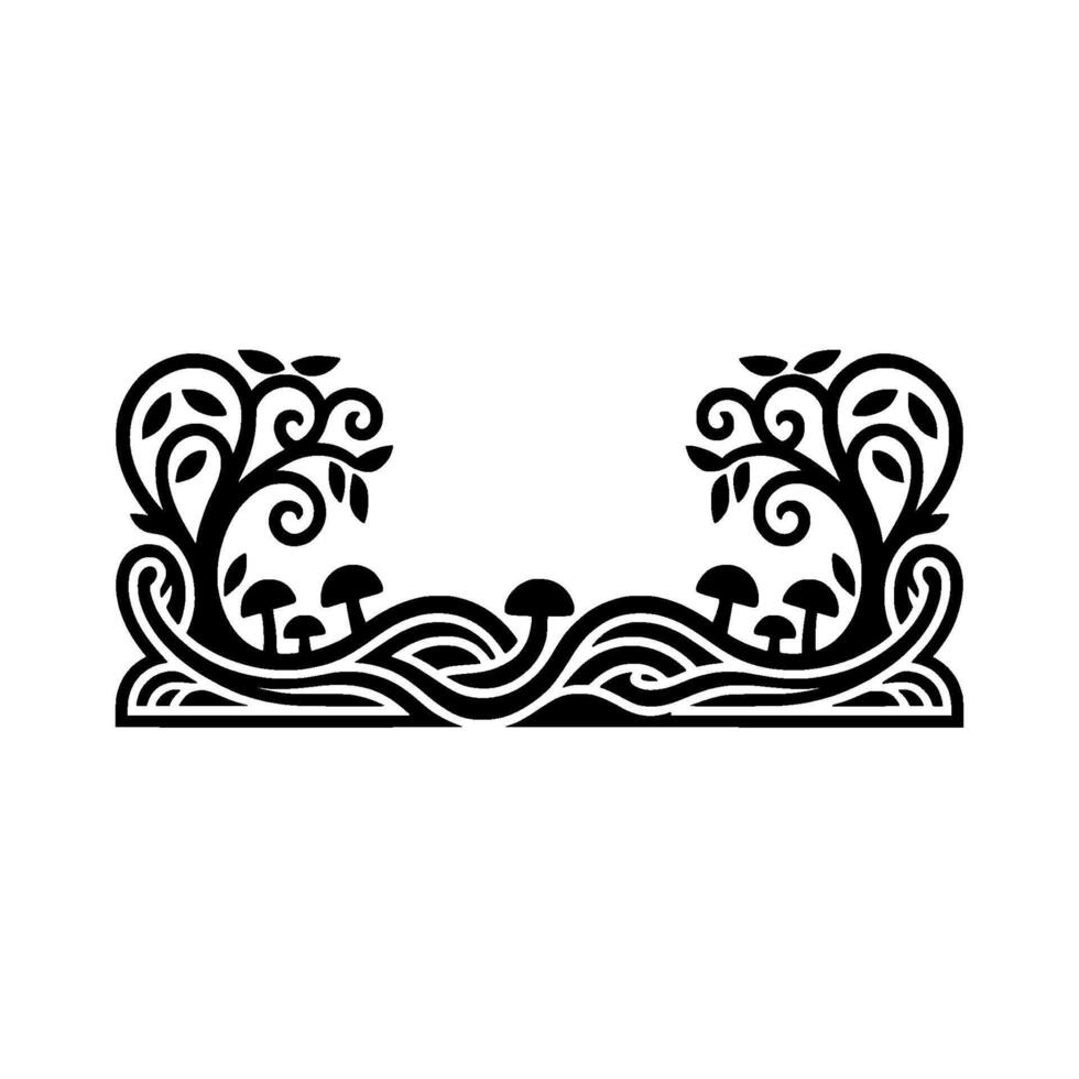 Intricate Floral Border, Vintage, Elegant Ornamentation - Ornamental vector