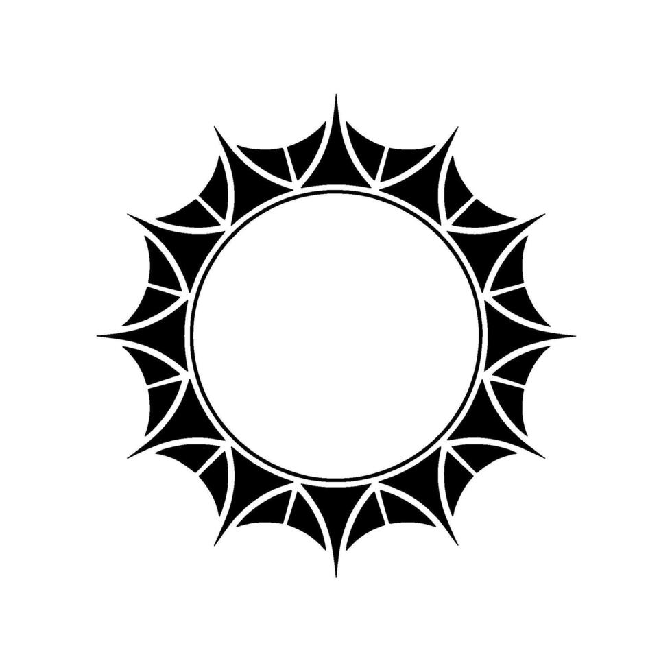 Geometric Sunburst Frame, Minimalist - Abstract - Circular vector