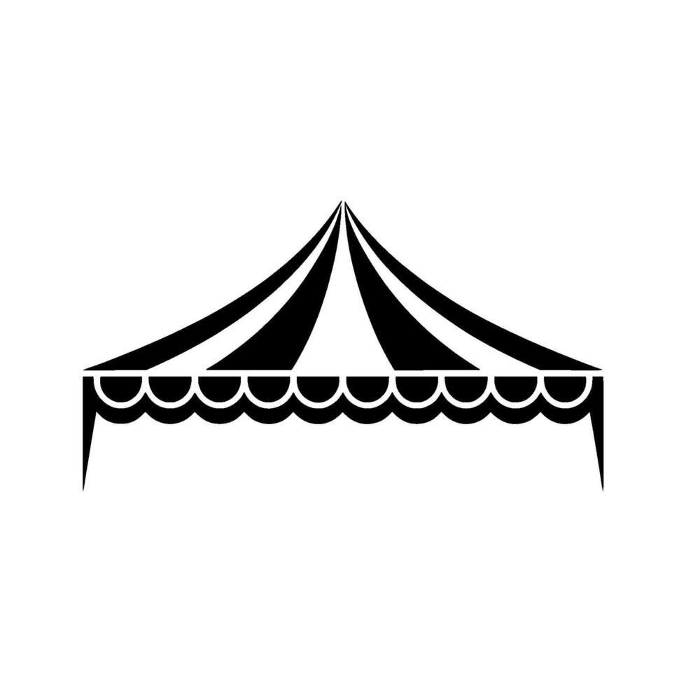 Minimalist Tent, Event Shelter Silhouette vector