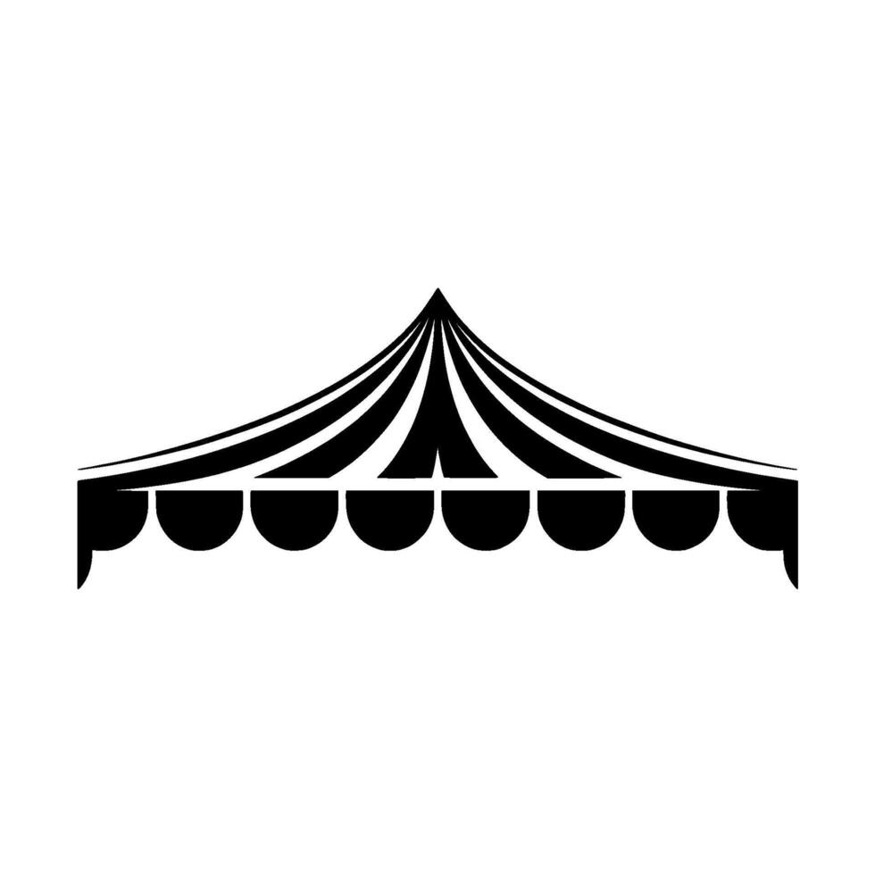 Minimalist Tent Silhouette, Celebration - Event vector