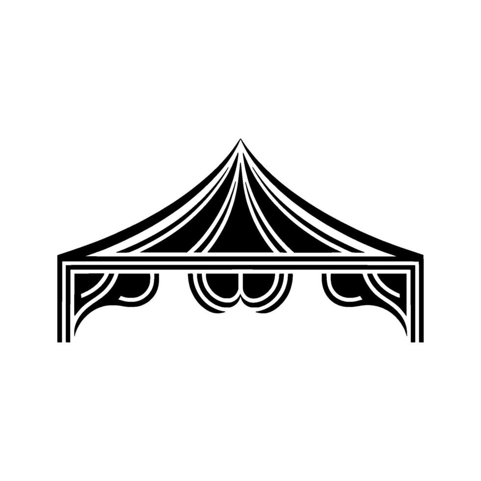 Geometric Tent, Minimalist, Event Shelter Symbol vector
