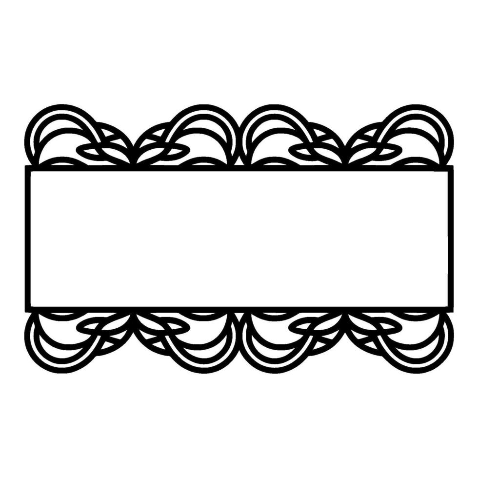 Celtic Knot Border, Elegant, Minimalist Frame vector
