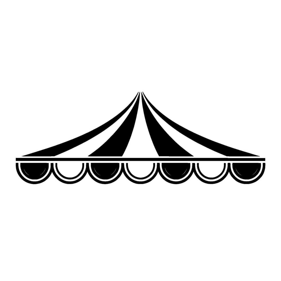 Geometric Tent Silhouette, Minimalist - Simple vector