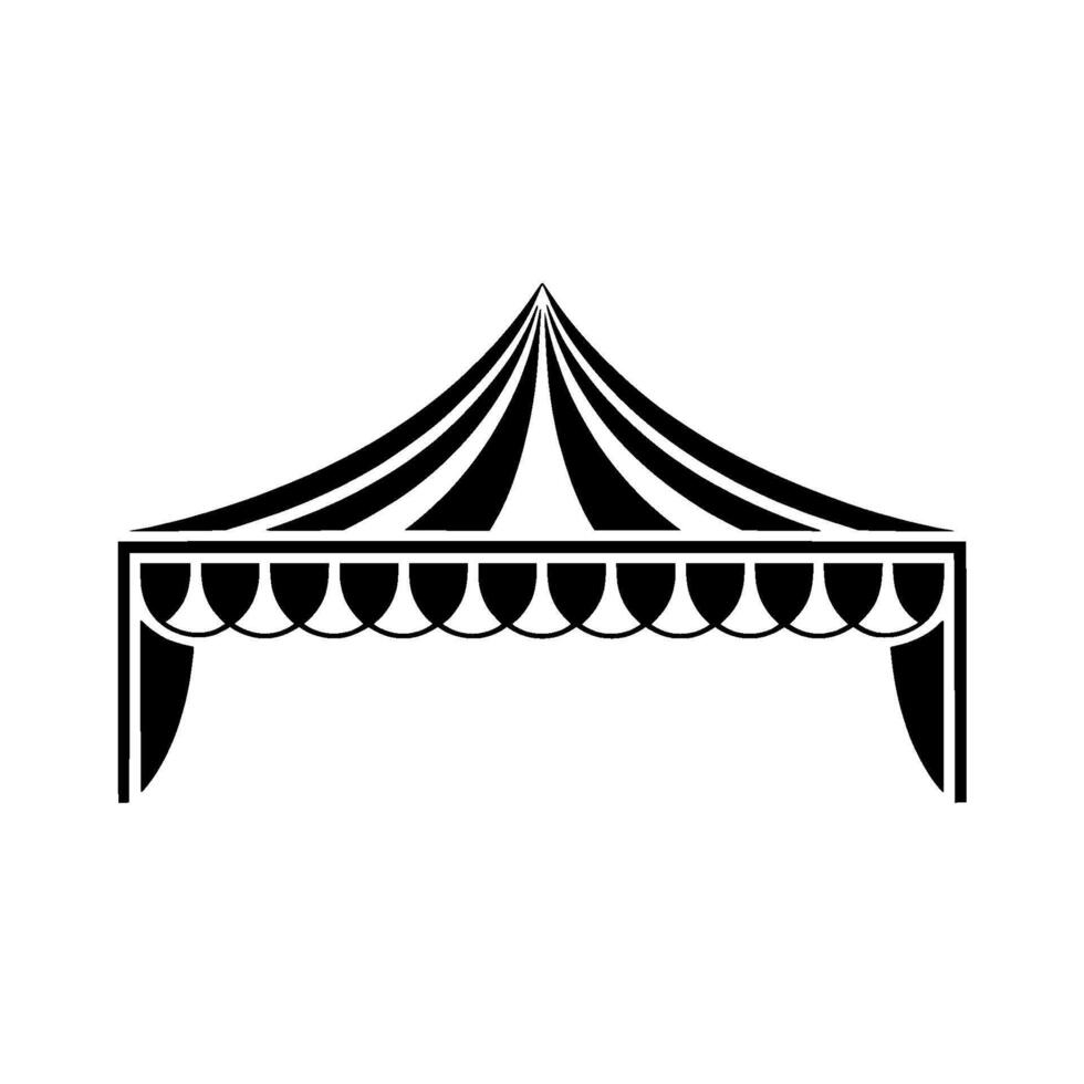 Minimalist Tent Silhouette, Event Protection - Shade vector