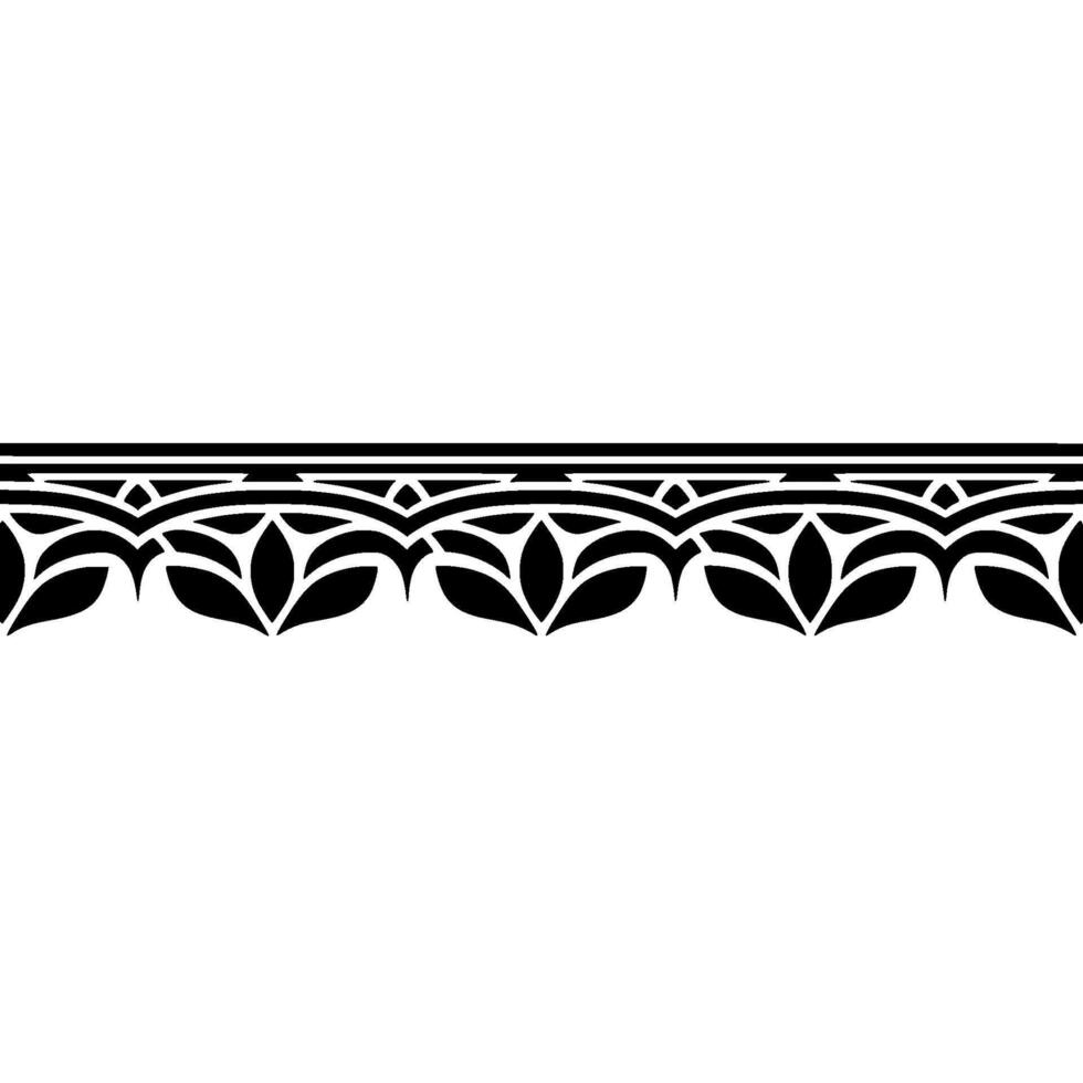 Art Nouveau Border, Stylized Floral Ornamentation - Art nouveau - Art nouveau vector