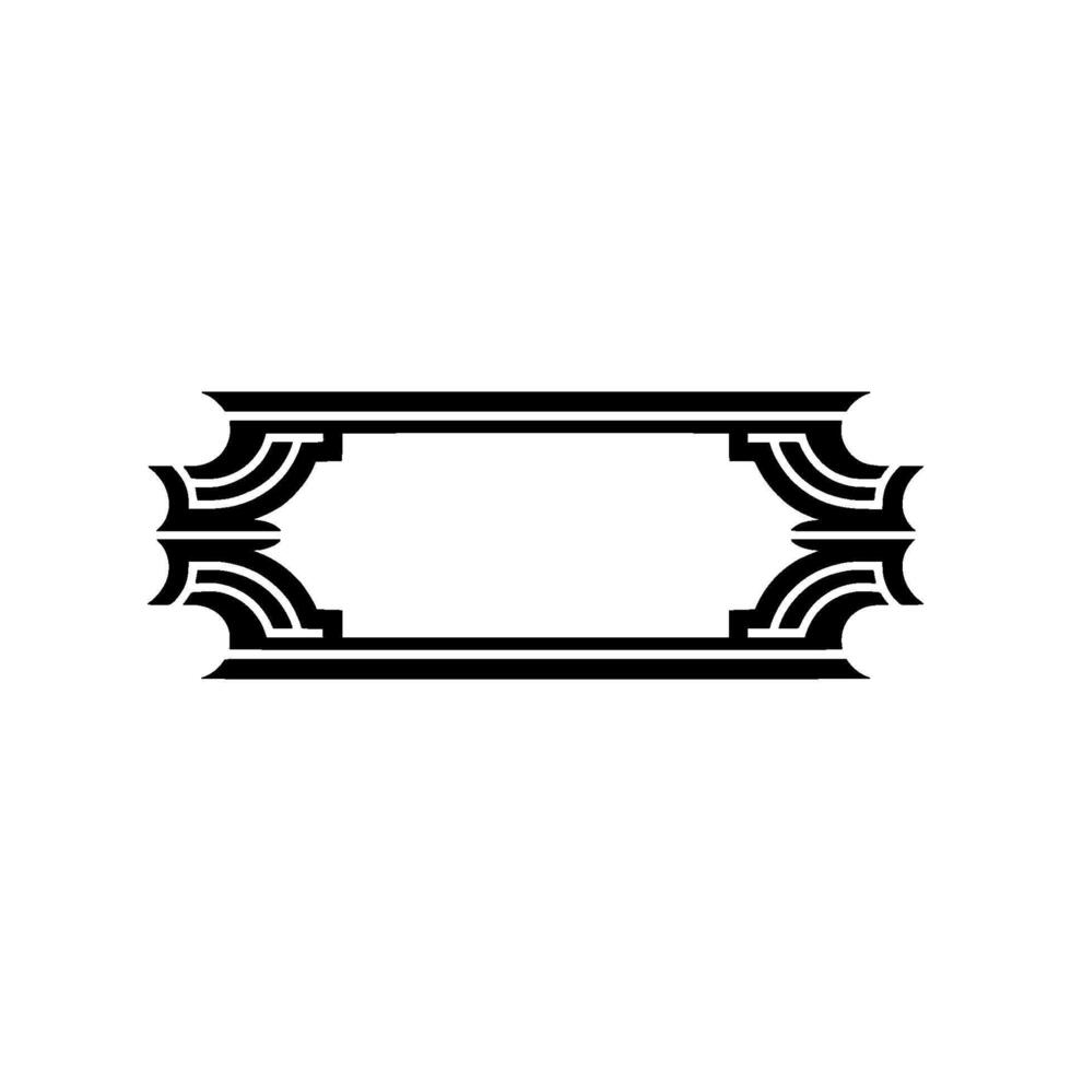 Art Deco Frame, Elegant Border, Vintage, Minimalist Style - Composition vector