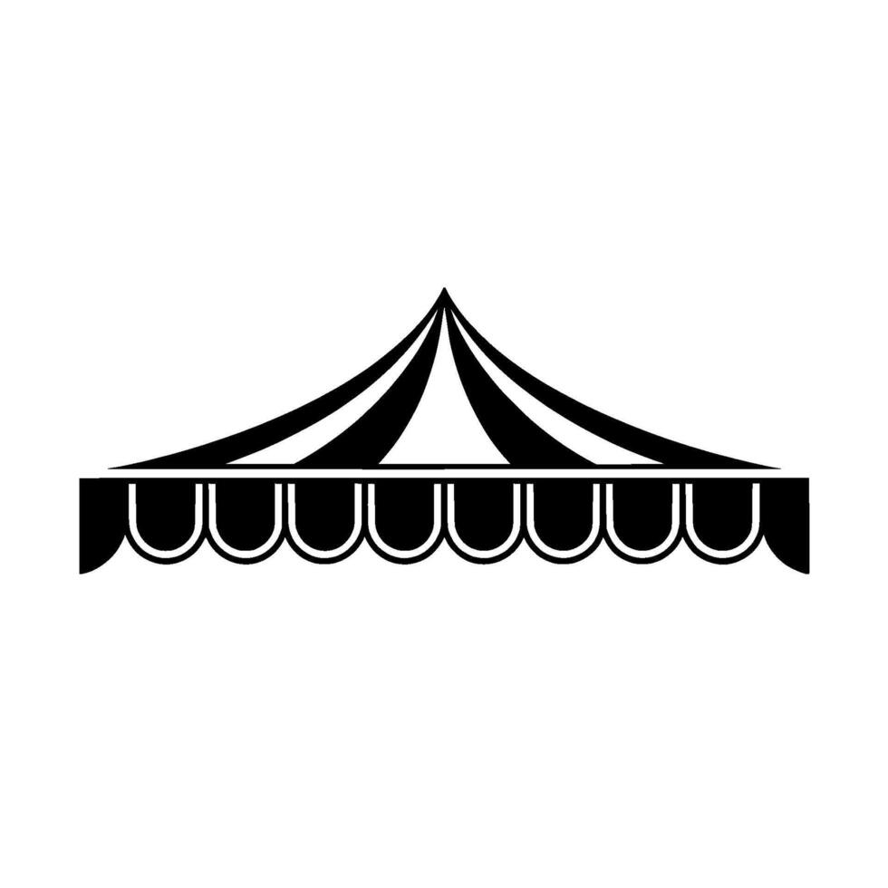 Minimalist Tent Illustration, Geometric, Event Promotion vector