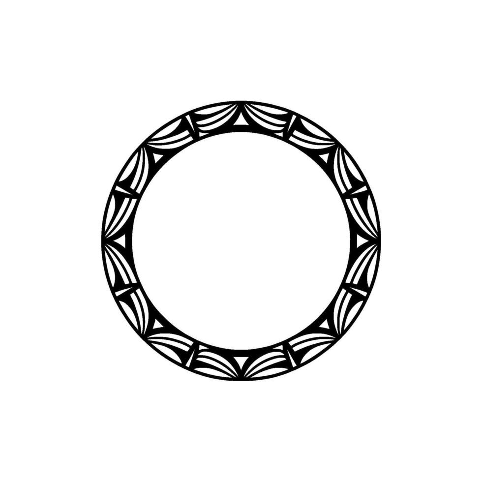 Art Deco Circle Ornament, Geometric, Minimalist Aesthetic vector