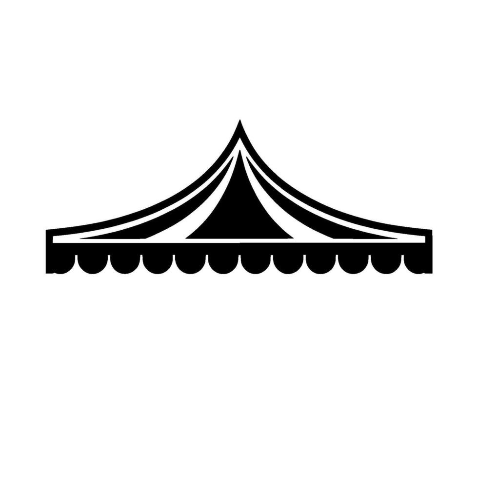 Minimalist Tent Silhouette, Modern Event - Celebration vector