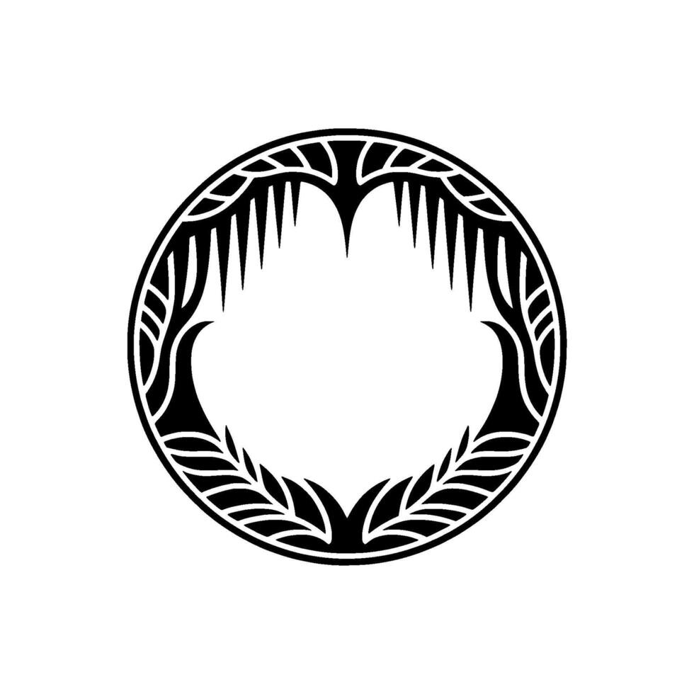 Tribal Circle Emblem, Ancient Symbol, Minimalist vector