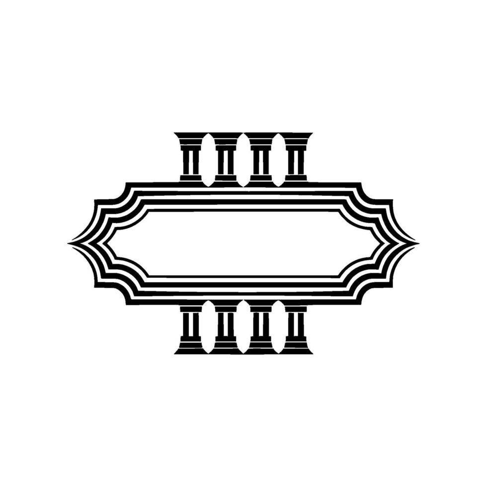 Elegant Deco Frame with Classical Columns vector
