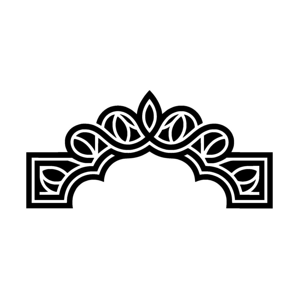 Intricate Celtic Arch Ornament, Vintage - Floral vector