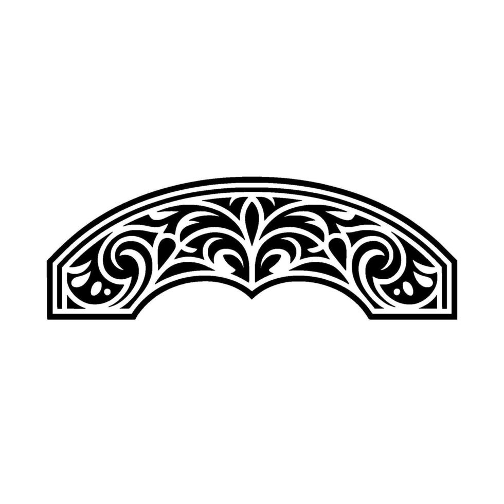 Intricate Arch Ornament, Vintage Style vector