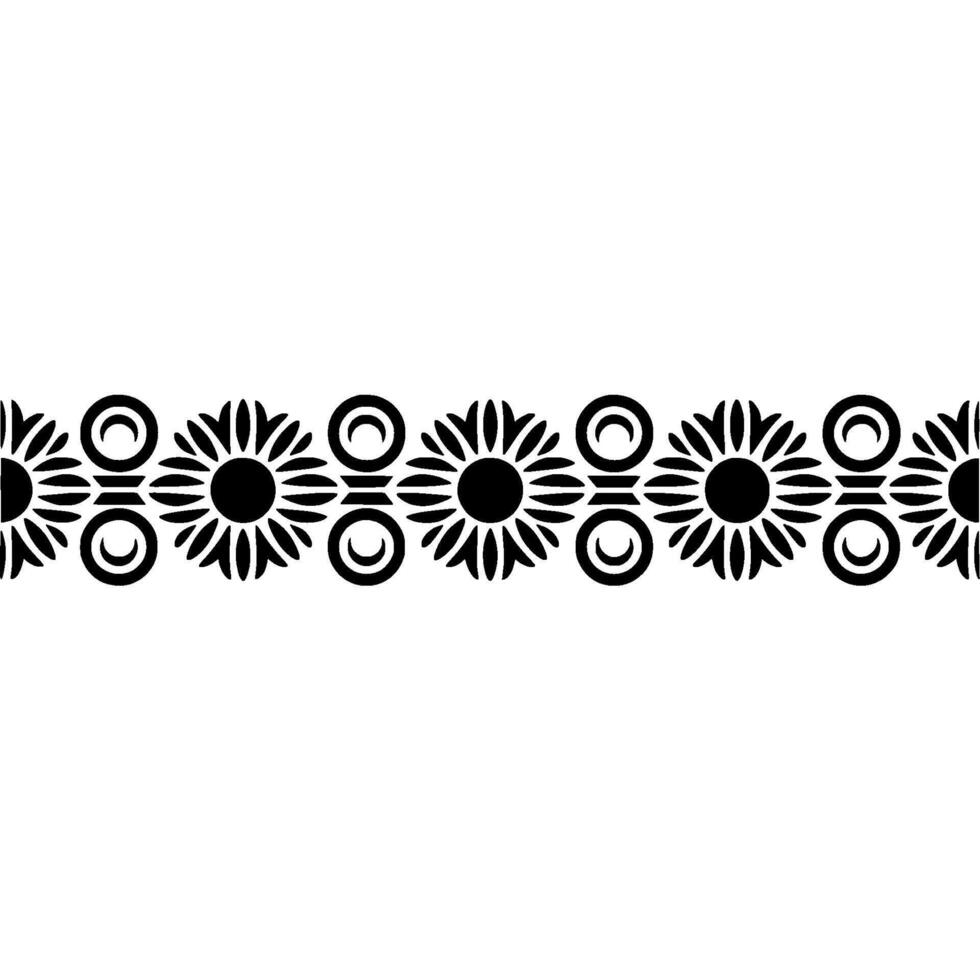 Geometric Floral Border, Minimalist, Subtle Texture - Symmetry vector