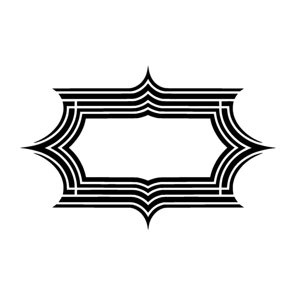Geometric Deco Frame, Minimalist, Blank Space - Abstract vector