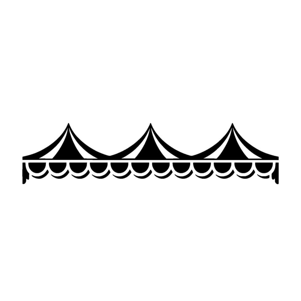 Three Tented Event Illustration, Minimalist vector