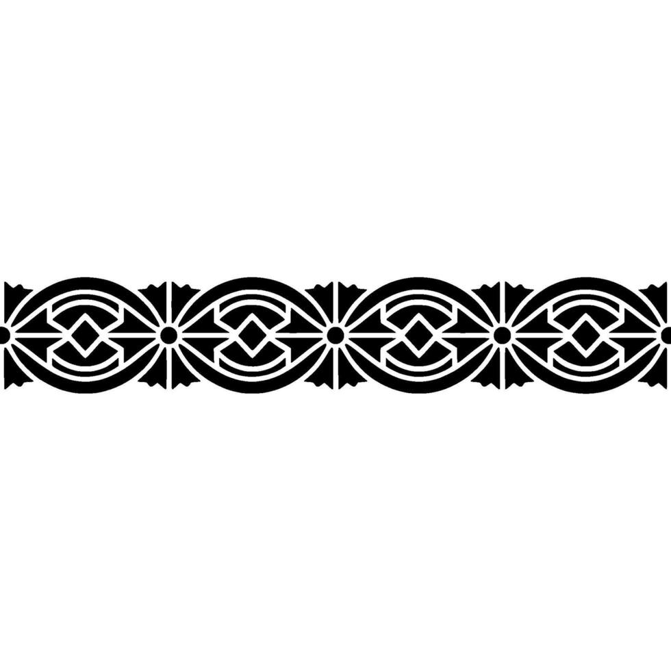 Intricate Celtic Border, Geometric Pattern, Vintage - Textile - Ornamental vector