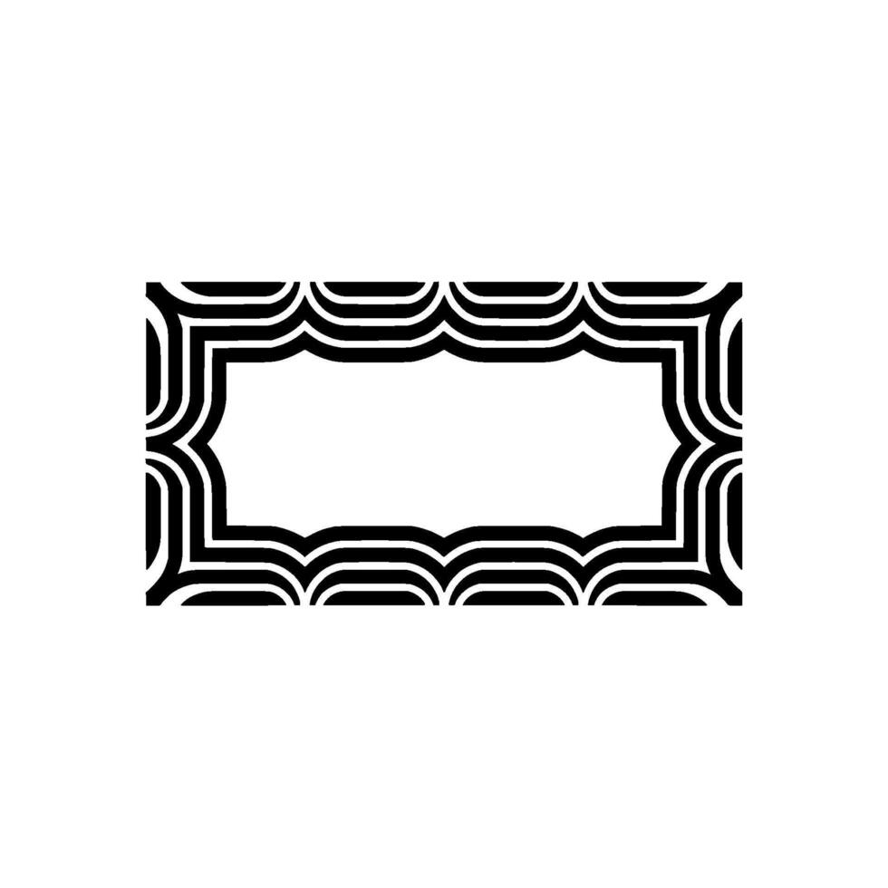 Geometric Wave Frame, Minimalist, Modern Pattern vector