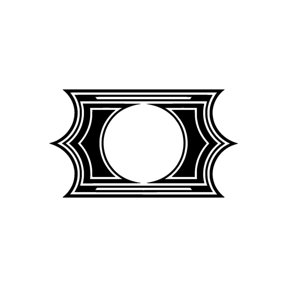 Geometric Bracket Emblem, Minimalist vector